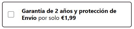 Garantía y proteccion de envio